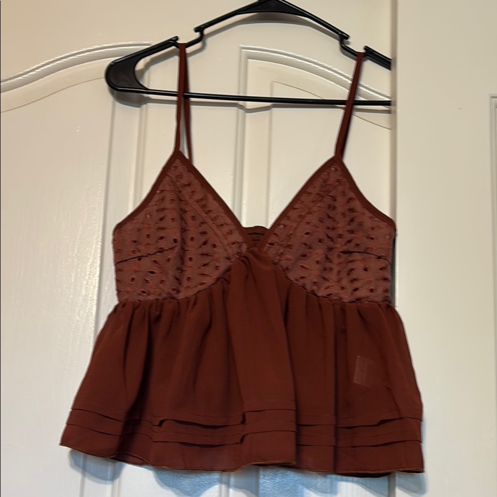 Daytrip Brown and Orange Bustier Camisole